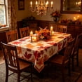 thumbnail image 2 of Fall Tablecloth, Rectangle Maple Leaves Thanksgiving Table Cloth, Autumn Harvest Seasonal Table Cover Washable for Party Picnic Kitchen Dining Outdoor Décor 55.12*35.43In, 2 of 8