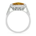 thumbnail image 5 of 14k White Gold Cushion Cut Citrine And Diamond Ring, 5 of 6