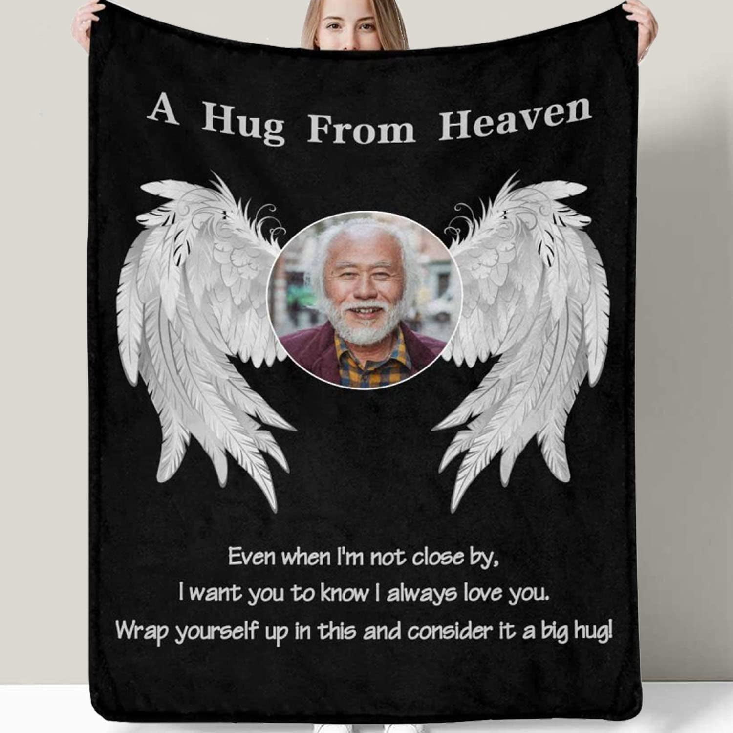 Sympathy Gifts for Loss of Mother, Custom Photo Blankets with Your