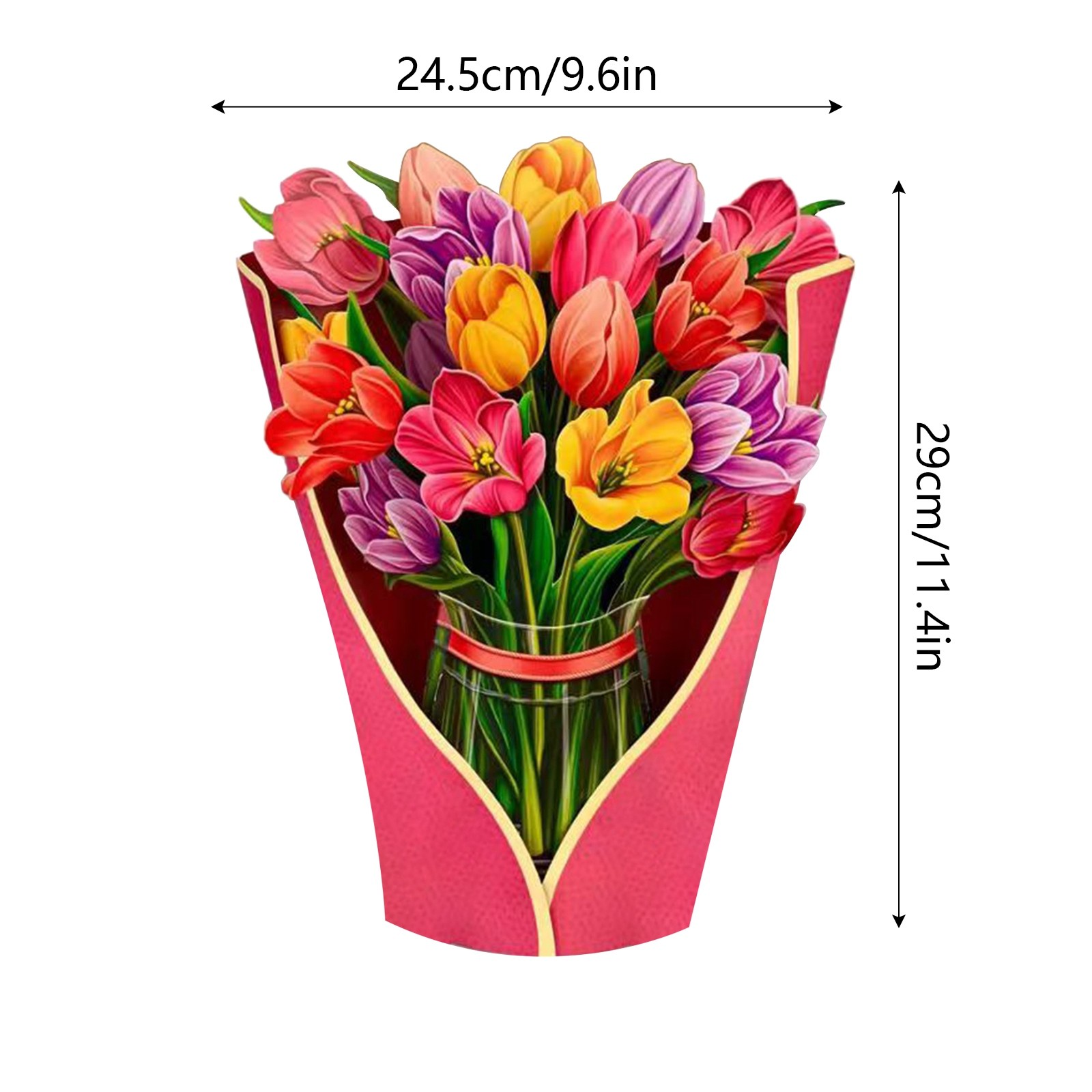 USYFAKGH Mother's Day 3D 3D Handheld Flower Bundle Greeting Card Popup ...