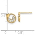 thumbnail image 4 of 14k Yellow Gold CZ Stars Post Earrings - 7.5mm, 4 of 6