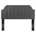 thumbnail image 4 of Modway Alyona Channel Tufted Performance Velvet Twin Headboard in Charcoal, 4 of 10