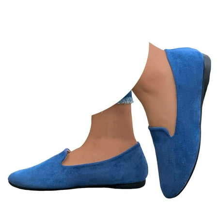 Women Round Toe Flats Shoes Dressy Comfortable Slip On Dress Business Casual Office Work Shoes