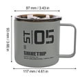 thumbnail image 3 of Taza de café para acampar de 350 ML, taza de viaje de acero inoxidable, taza de agua de doble capa, 3 of 7