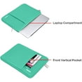 thumbnail image 4 of Mosiso Polyester Vertical Style Water Repellent Laptop Sleeve Case Bag Cover with Pocket for MacBook Air 13 inch M3 M2 M1 2018-2024 / Pro 13 inch M2 M1 2016-2024, Biscay Green, 4 of 5