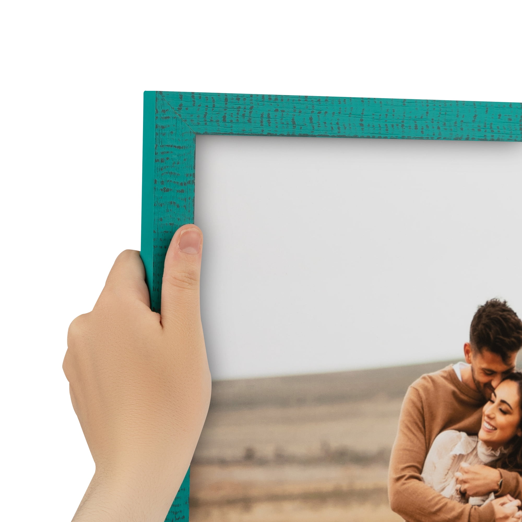 ArtToFrames 18" x 24" Aqua Picture Frame, 18x24 inch Green Wood Poster Frame (WOM-5186), 2 Pack