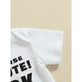 thumbnail image 6 of Hirigin Newborn Baby Boy Clothes 3 6 9 12 18 Month Letter Print Short Sleeve Romper Tops Pants 2Pcs Summer Outfit Sets, 6 of 8