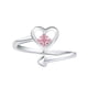 thumbnail image 2 of Anillo Abierto XWSHYW 0 Incrustaciones de Circonita de Amor Mujer Diseño Único Dulce, 2 of 6