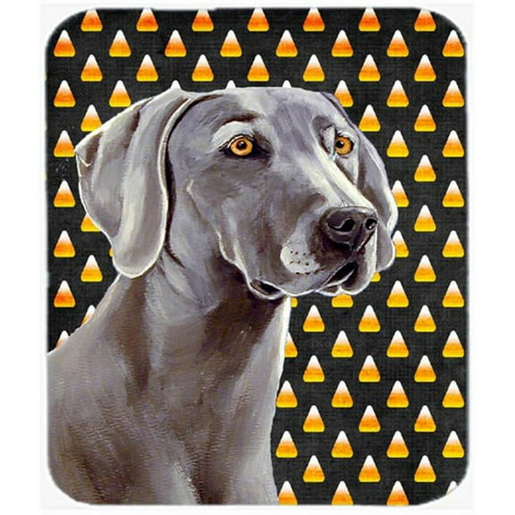 Weimaraner Candy Corn Halloween Portrait Mouse Pad, Hot Pad or Trivet