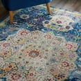thumbnail image 6 of Nourison Global Vintage Medallion Blue 5'3" x 7'6" Area Rug, (5' x 8'), 6 of 8