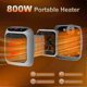 thumbnail image 2 of 800W Portable Ceramic Space Heater with Remote Control 12H Timer LED Display and 2 Heat Settings for Home Office Use, 2 of 5