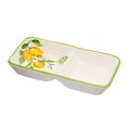 thumbnail image 1 of IH Casa Decor Ceramic Lemon 2-Section Tray - Set of 2, 1 of 4