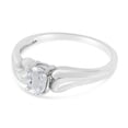 thumbnail image 3 of 14k White Gold Oval White Topaz Ring, 3 of 6
