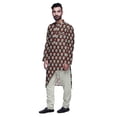 thumbnail image 2 of Atasi Kurta Asymétrique Imprimée Décontractée pour Hommes Ensemble Kurta Longue Designer, 2 of 4