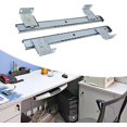 thumbnail image 2 of XINQIHANG Rails Rack Set Under Desk Slider Track Ball Bearing Slides Hardware Multipurpose Home Adjustable Office Keyboard Tray Slides, White, 2 of 7