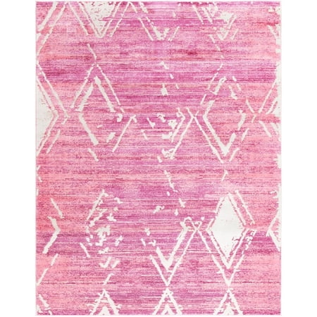 Jill Zarin Uptown Collection Area Rug - Carnegie Hill (7 10 x 10 Rectangle Pink/Ivory)