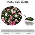 thumbnail image 6 of Round Fitted Tablecloth with Elastic Edges Fits 36"-44" Round Tables Pioneer Colorful Floral Waterproof Table Cover Washable Indoor and Outdoor for Party Kitchen Dinner Banquet Patio Picnic, 6 of 7
