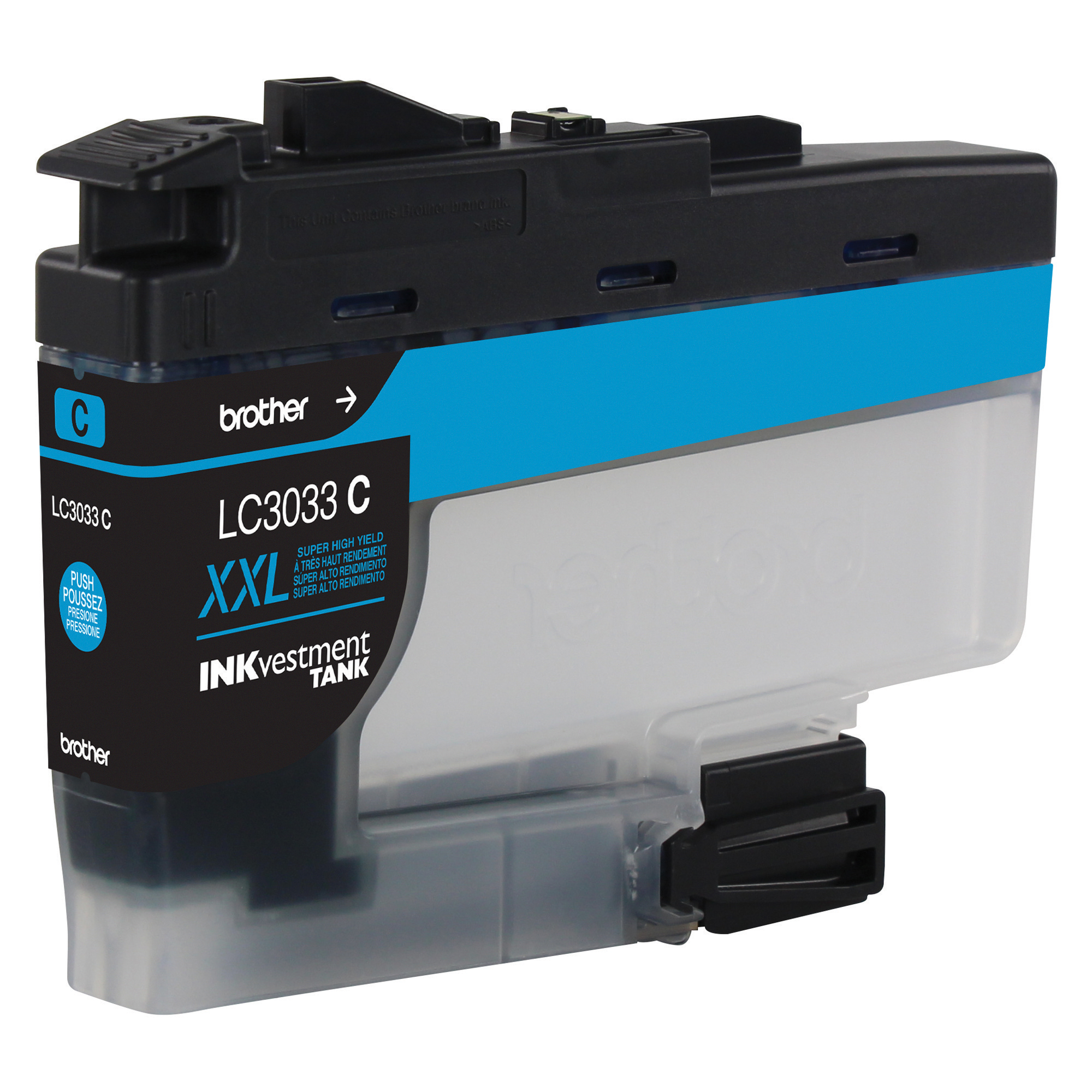 Brother Genuine LC3033C, Single Pack Super High-yield Cyan INKvestment Tank Ink Cartridge, Page Yield Up To 1,500 Pages, LC3033 - image 2 of 6