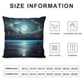 thumbnail image 5 of Fenyluxe Moon Clouds Water Fashion Style Dirt-Resistant Throw Pillow Covers for Couch Sofa Bed Living Room Bedroom Zipper Closure 1PC 20x20in, 5 of 5