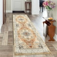 thumbnail image 2 of HOMERRY Area Rug 2' x 6' Runner Rug for Living Room Boho Vintage Rug Floral Bedroom Rug, Camel, 2 of 5