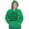 thumbnail image 4 of Broke Up With Gym Fitness Exercise Zip Hoodie Sweatshirt Women Brisco Brands M, 4 of 6