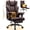Coffee, variant on COOLHUT Big and Tall Office Chair 500lbs, Heavy Duty Ergonomic Office Desk Chair with Deluxe Embossing PU Leather with Footrest, Executive Gaming Chair with Lumbar Support, Black