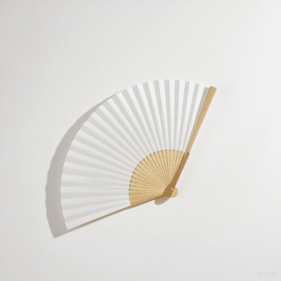 1-50Pcs Blank Bamboo Folding Fans for DIY Calligraphy & Painting - White Paper Wedding Hand Fans for Guests, Parties, Wall Decor (Adult/Child)