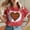 Red, variant on Vintage Valentine's Day T-Shirts for Women Women's Round Neck Print Casual Print Short Sleeved Short Sleeved Round Neck Top/shirt Black 2X