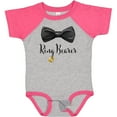 thumbnail image 3 of Inktastic Ring Bearer Black Bow Tie and Gold Wedding Ring Boys Baby Bodysuit, 3 of 5
