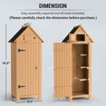 thumbnail image 4 of DEORAB Wooden Garden Storage Shed Pitched Asphalt Roof, 70" Height, Wood, 4 of 7
