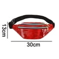 thumbnail image 2 of Riñonera deportiva brillante impermeable con cinturón ajustable para fiestas rave, festivales, viajes, senderismo, 2 of 5