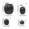 thumbnail image 3 of Artificial Foam Pumpkin Set 7 Pack, Assorted Size Fake Pumpkins In Orange Black White, Fall Harvest Halloween Table Centerpiece And Tiered Tray Decor, 3 of 6