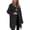 Black, variant on VEKDONE Long Hoodies for Women Full Zip Up Hoodie Jackets Oversized Loose Fit Sweatshirt Coats Hooded Sweatshirts Fall/Winter Thin Fleece Coat