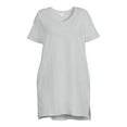 thumbnail image 2 of Terra & Sky Women's Plus Size V-Neck T-Shirt Dress with High Low Hem, 2 of 5