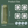 thumbnail image 2 of Clear Cling Film Dispenser and Cutter, Foil and Plastic Wrap Dispenser for Kitchen Storage, Aluminum Foil Wrap Storage Organizer with Suction Cups (Light Green), 2 of 7