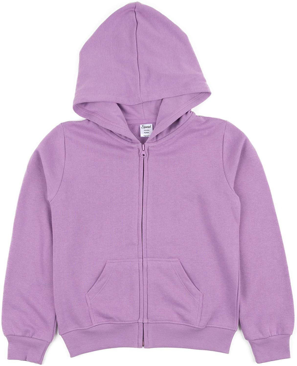 AOVCLKID Little Girls Hoodie Zip Toddler Sweatshirt Kids Coat Cartoon Jacket Outwear Purple, 3-4T, 4_years 