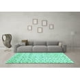 thumbnail image 3 of Ahgly Company Indoor Rectangle Abstract Turquoise Blue Contemporary Area Rugs, 8' x 12', 3 of 4