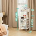 thumbnail image 6 of Makeup Organizer Storage Cart - Floor Skincare Make Up Storage with 4 Drawers, Rolling Makeup Cart Vanity Organizer Cosmetics Display Cases Holder for Skin Care Perfume Nail Polish, 6 of 9