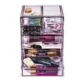 thumbnail image 3 of Sorbus Cosmetics Makeup and Jewelry Big Storage Case Display - Stylish Vanity, Bathroom Case (3 Large, 4 Small Drawers, Purple), 3 of 10