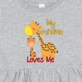 thumbnail image 4 of Inktastic My Grandma Loves Me Giraffe Girls Baby Dress, 4 of 5