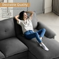 thumbnail image 6 of Walsunny Sectional Sofa Couches for Living Room, 4-Seat Cloud Couch Chenille U Shaped Sofa Couch Sleeper Comfy Upholstered Furniture with Double Chaise, 6 of 12