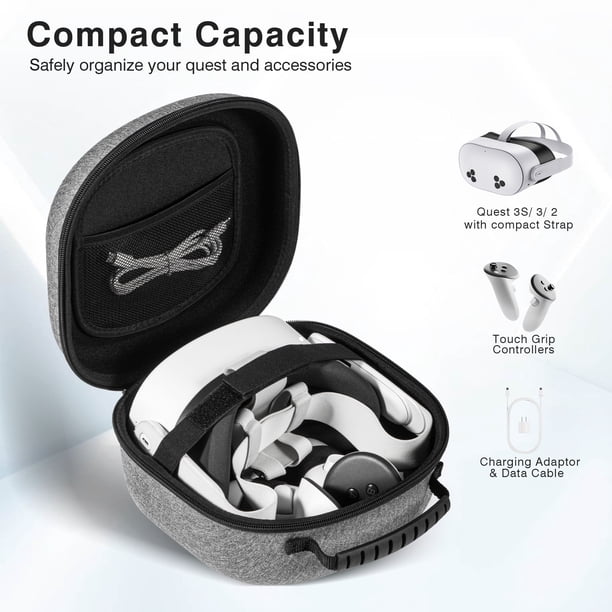 Quest3Sセット Carrying Case for Quest 3S Case Compitable with Oculus Meta Quest