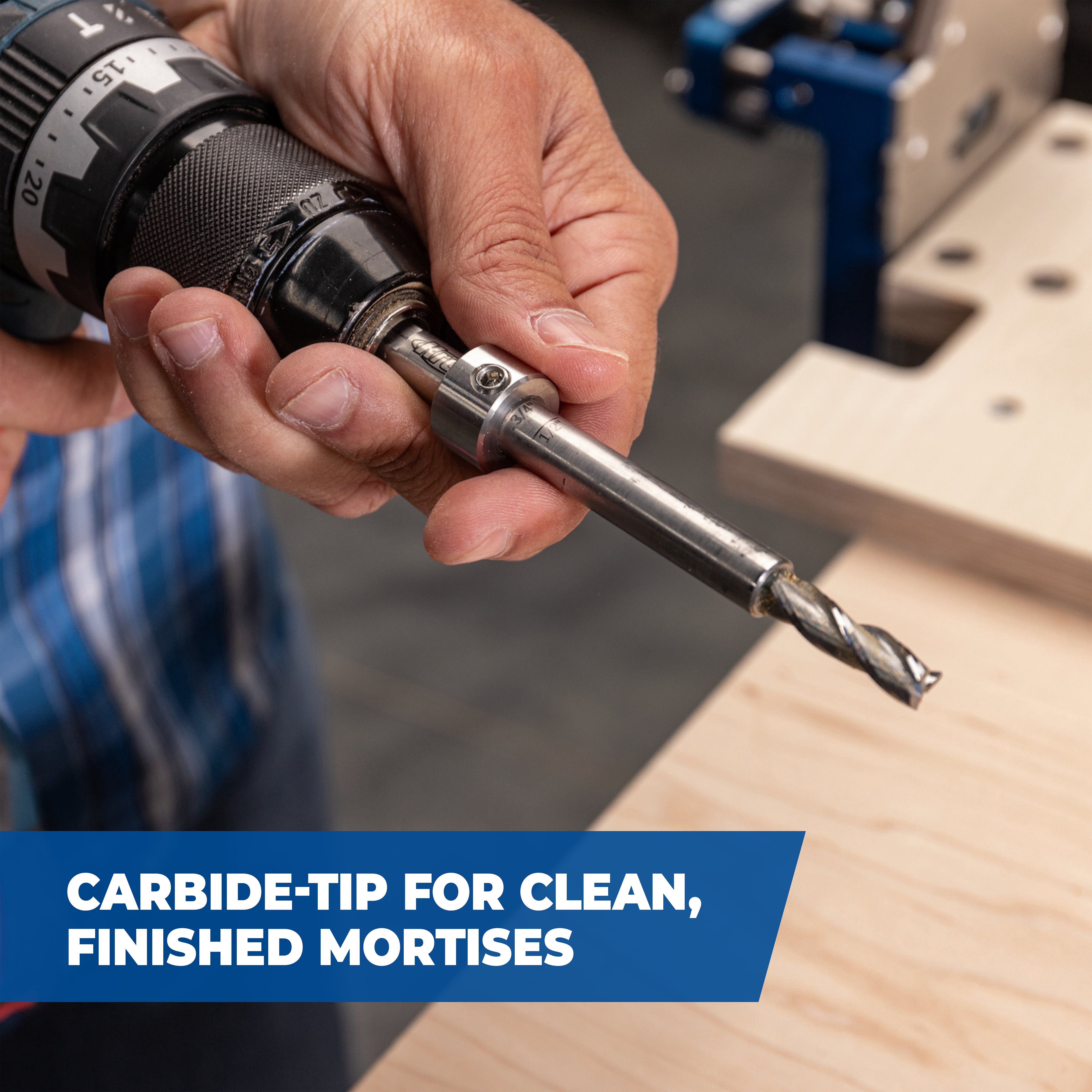Kreg MortiseMate Mortising Cutter - Spiral Mortise Tool for Woodworking - Carbide-Tipped Bit - Compatible with Any Drill & MortiseMate Loose Tenon Jig - 6 mm