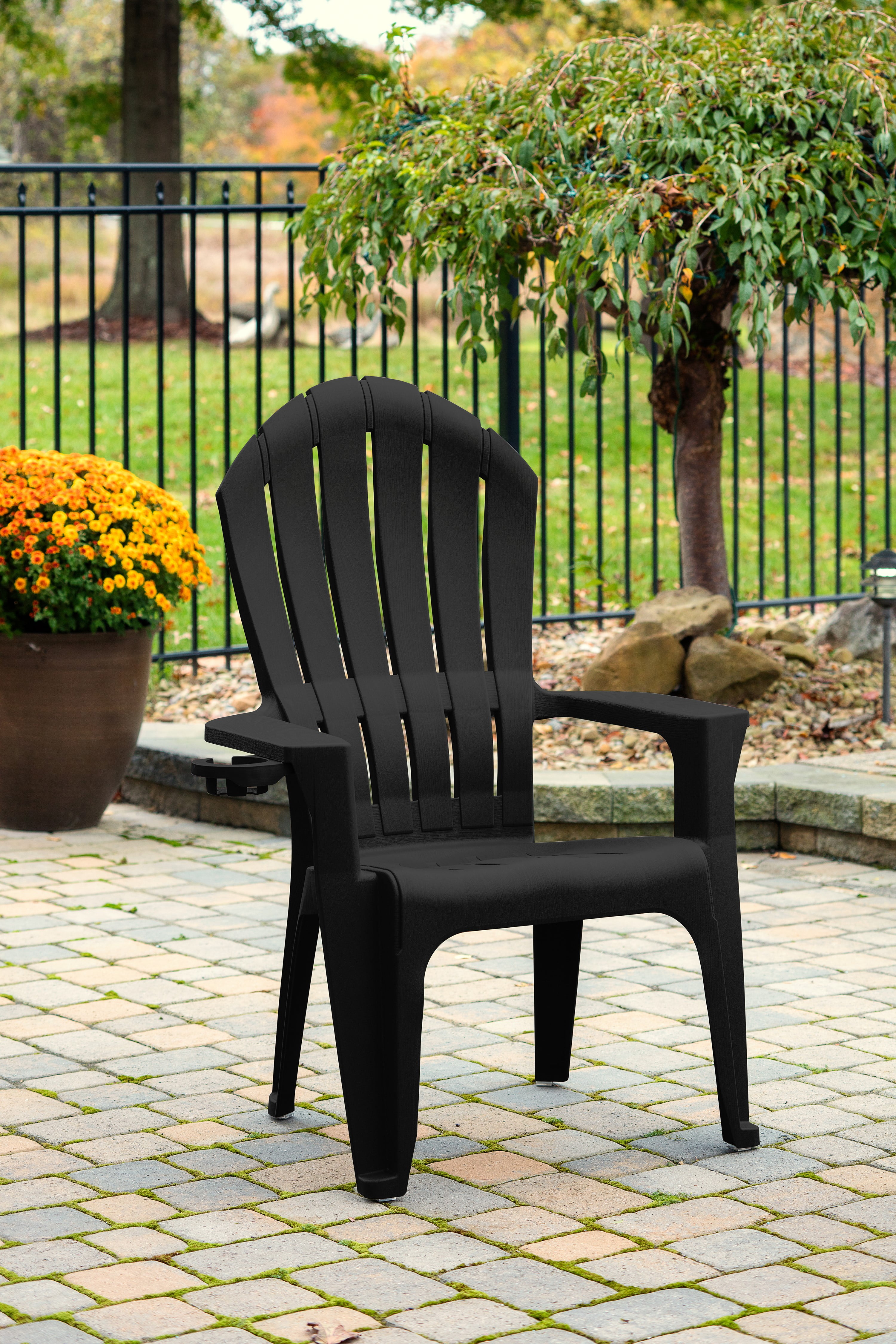 Adams black adirondack chair discount