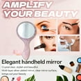 thumbnail image 4 of RAGUPEL Hand Mirrors with Handle,Circle Shaped Mirror 4.7"*2.5"*0.2" Handheld Mirror,Mirror with Flat View Hand Held Mirrors with Handle,Style2, 4 of 7