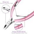 thumbnail image 2 of TEMOGU-Cuticle Trimmer with Pusher and Scissors, Remover Professional Durable Pedicure Manicure Tools, Stainless Steel Cuticle Nipper Cutter Clipper Nail Tools (Pink Pusher), 2 of 4