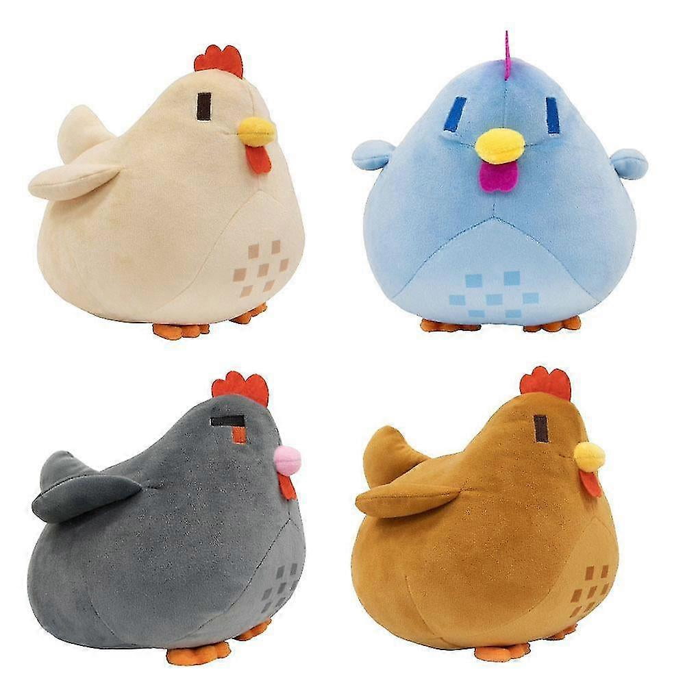 Peluche Poulet Stardew Valley 20 Cm – Cadeau Officieux Pour Fans – Bleu – Oreiller Doux – Lavage Main