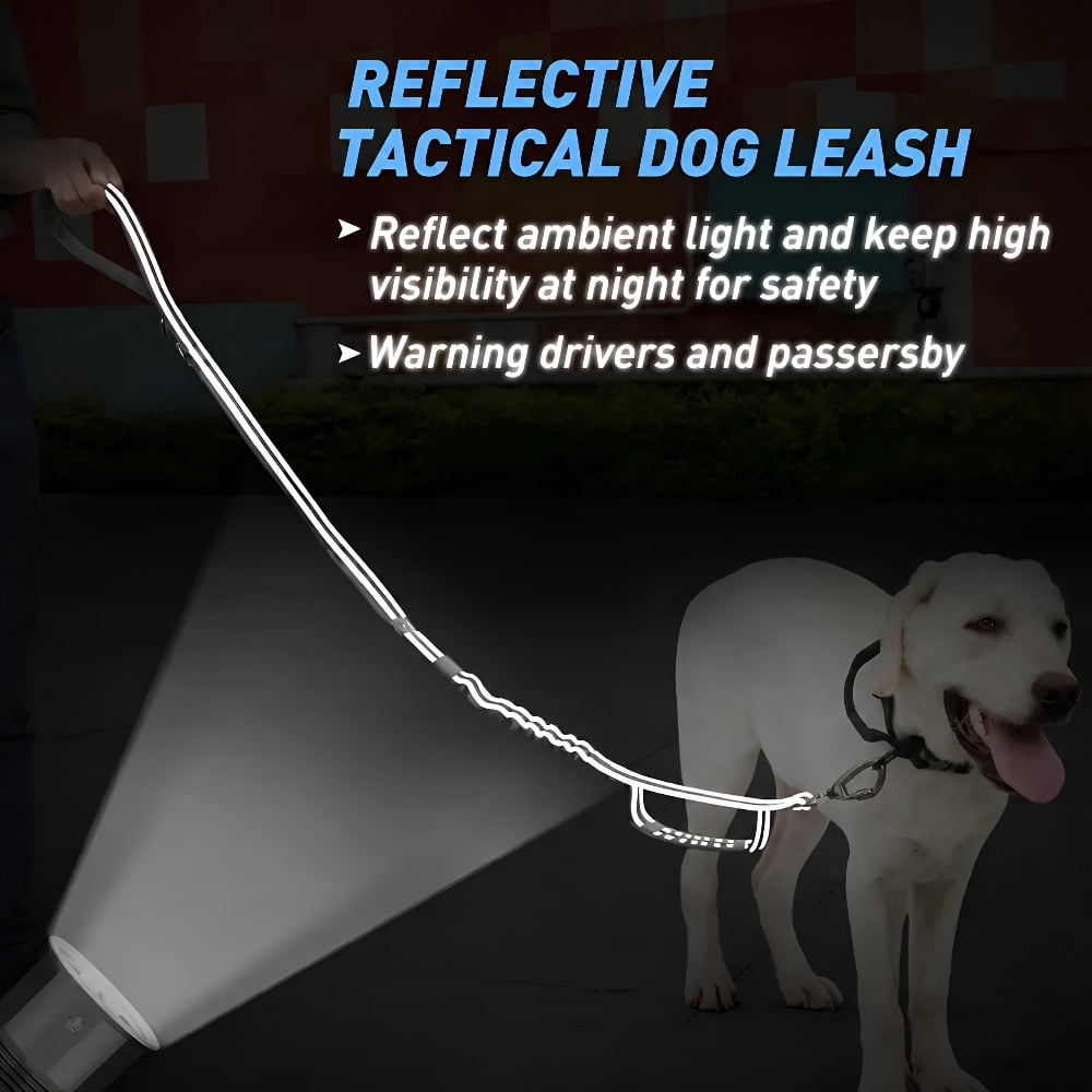 Stretch Leash for Large Dogs That Pull Anti-Pull, Shock-Absorbing Dog Leash 6-Foot Ultra-Durable Tangle Free Training Leash（khaki）
