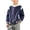Navy, variant on Coerni Boys Fleece Hooded Varsity Jacket Kids Color Block Button Down Baseball Coat Fall Winter Warm Handsome Streetwear Outerwear with Pockets