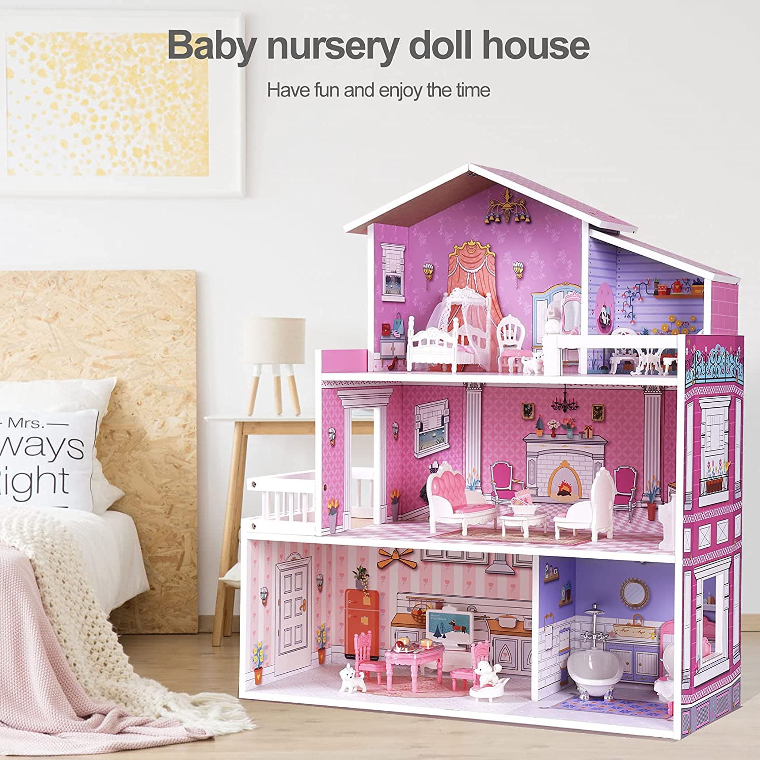 Victorian Dollhouse  Wooden Dollhouse for Little Girls – Little Wonder & Co